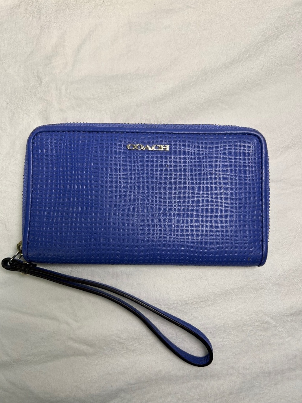 Coach Periwinkle wristlet wallet zip around
